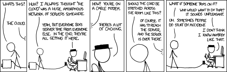 Randall Munroe's XKCD provides a humorous take on "the Cloud"