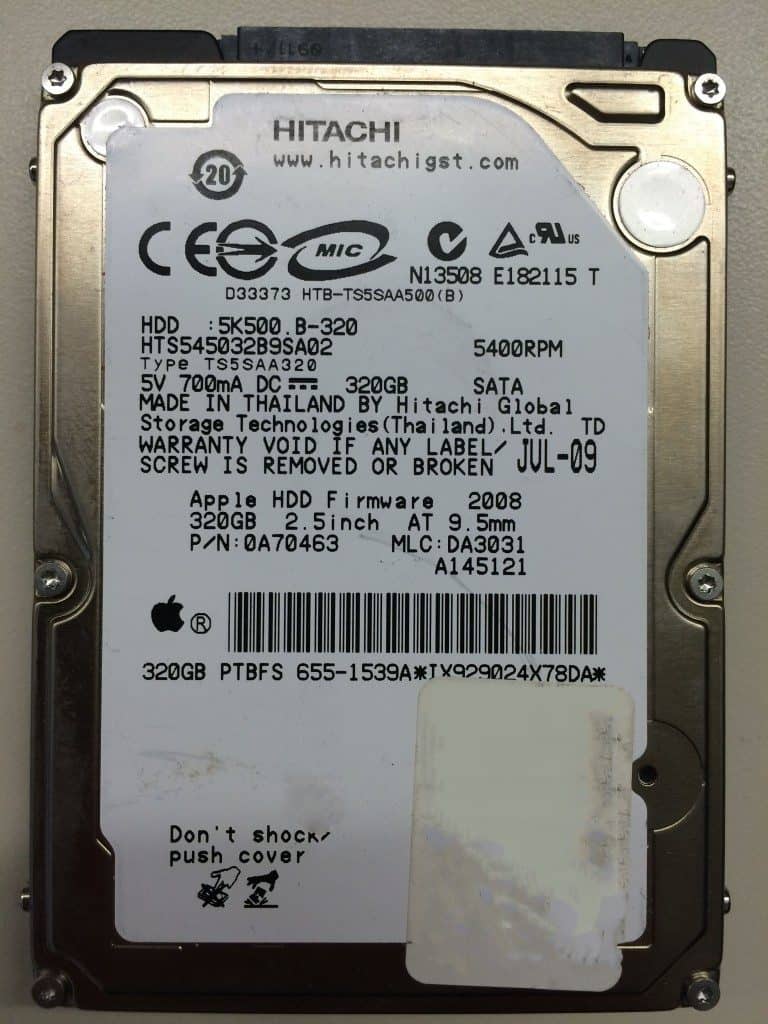 Hitachi 320GB hard drive