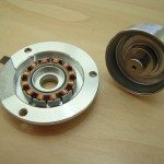 Hard drive spindle motor removed from chassis and dismantled