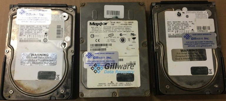 3 hard drives affected by acid