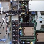 Photo of the interior of a Dell PowerEdge R430