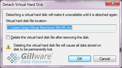 Virtual Hard Disk Prompt - ThawSpaces