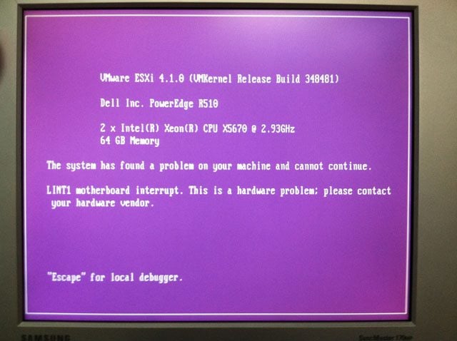 A Purple Screen of Death can mean you need ESXi data recovery services