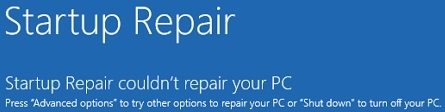 Startup Repair doesn't always work