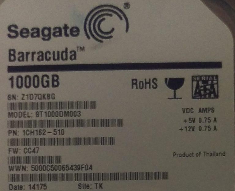 Seagate Barracuda 1TB hard drive