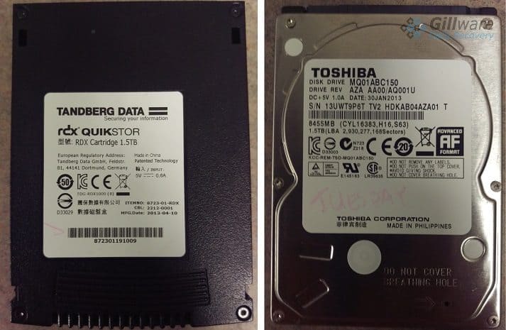 Tandberg Toshiba hard drive