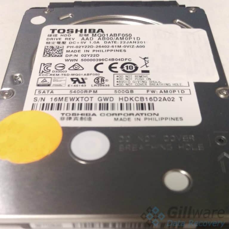 Toshiba 500GB hard drive