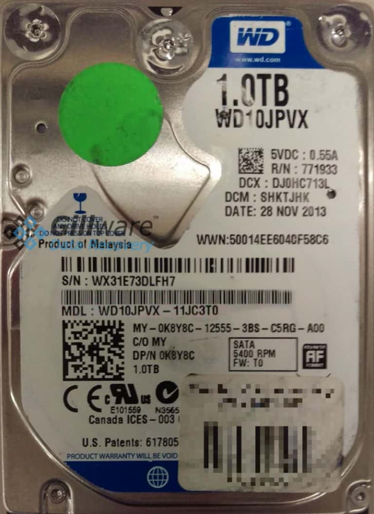 Western Digital laptop drive