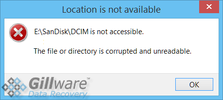 Corrupted SD card recovery: "The file or directory is corrupted and unreadable."