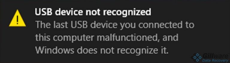 USB Device Not Recognized