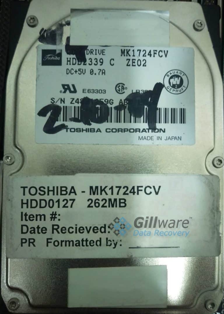 Toshiba data recovery