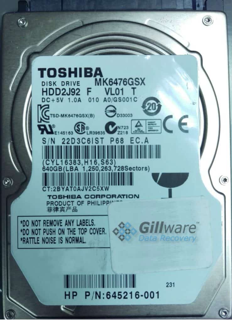 Toshiba Hdd Case Study Hard Drive Clicking Gillware Inc