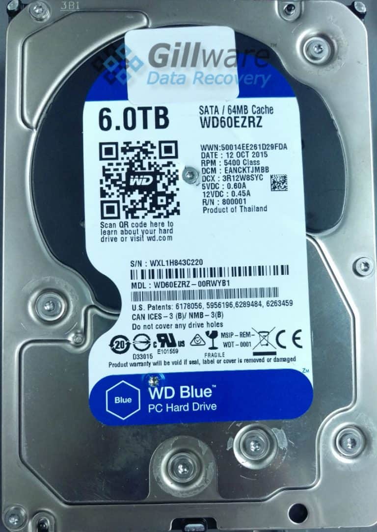 WD Blue hard disk drive failure