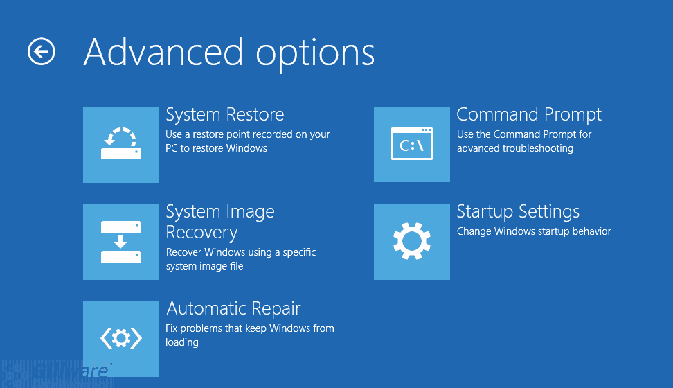 Windows 10 Advanced Options