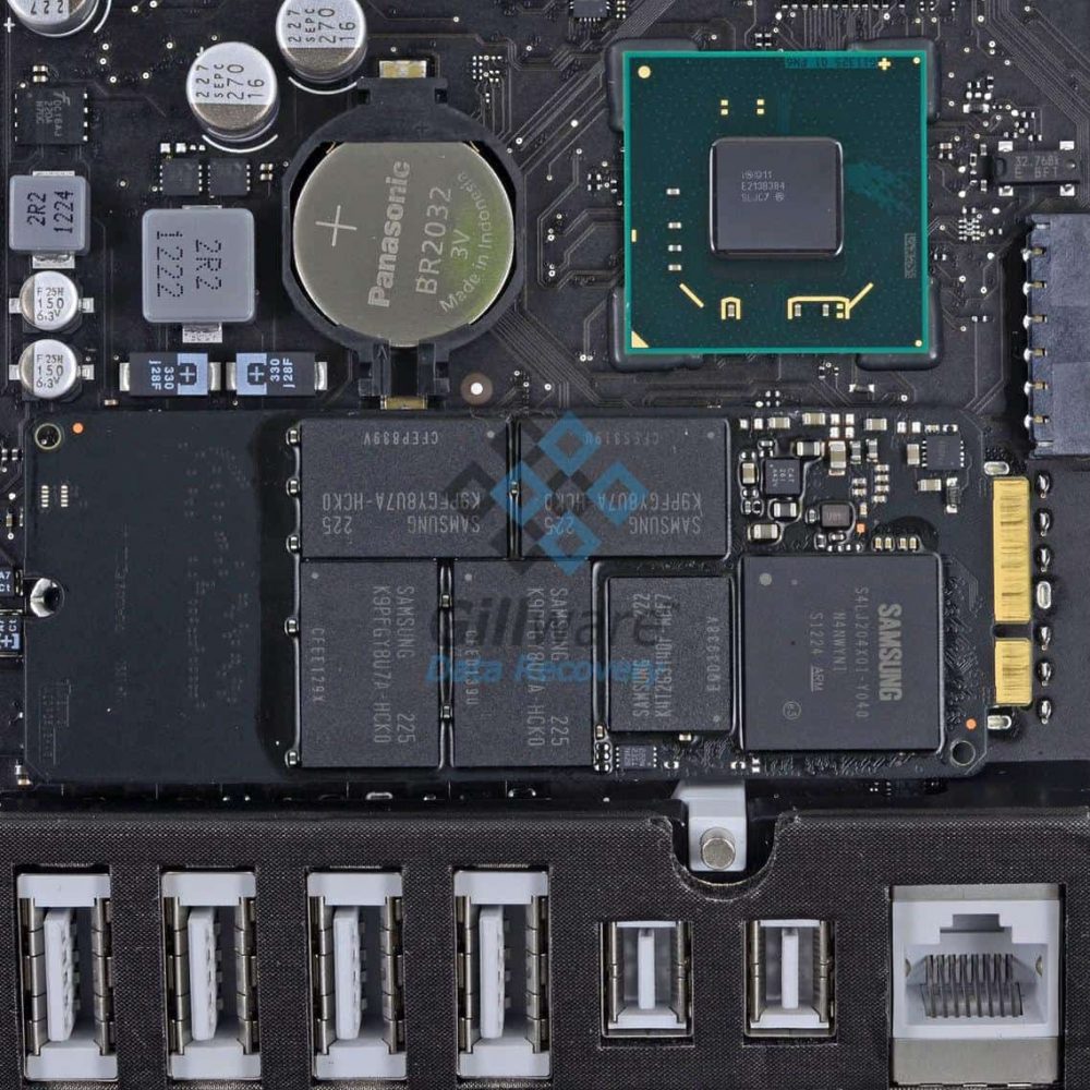 The SSD on a 21.5" iMac's logic board