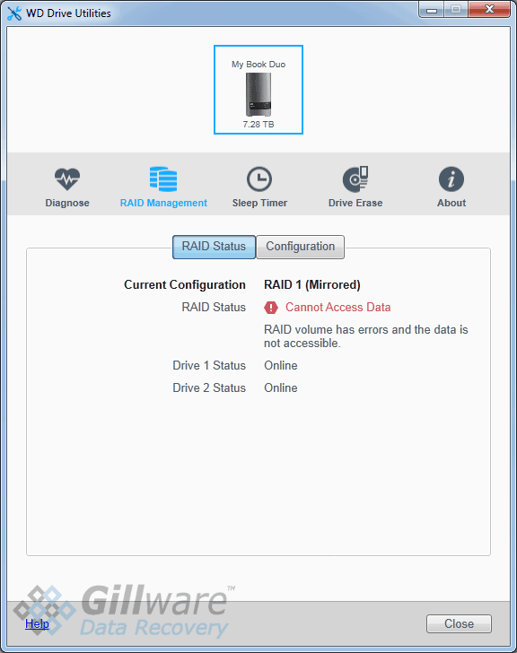 WD MyBook Configuration