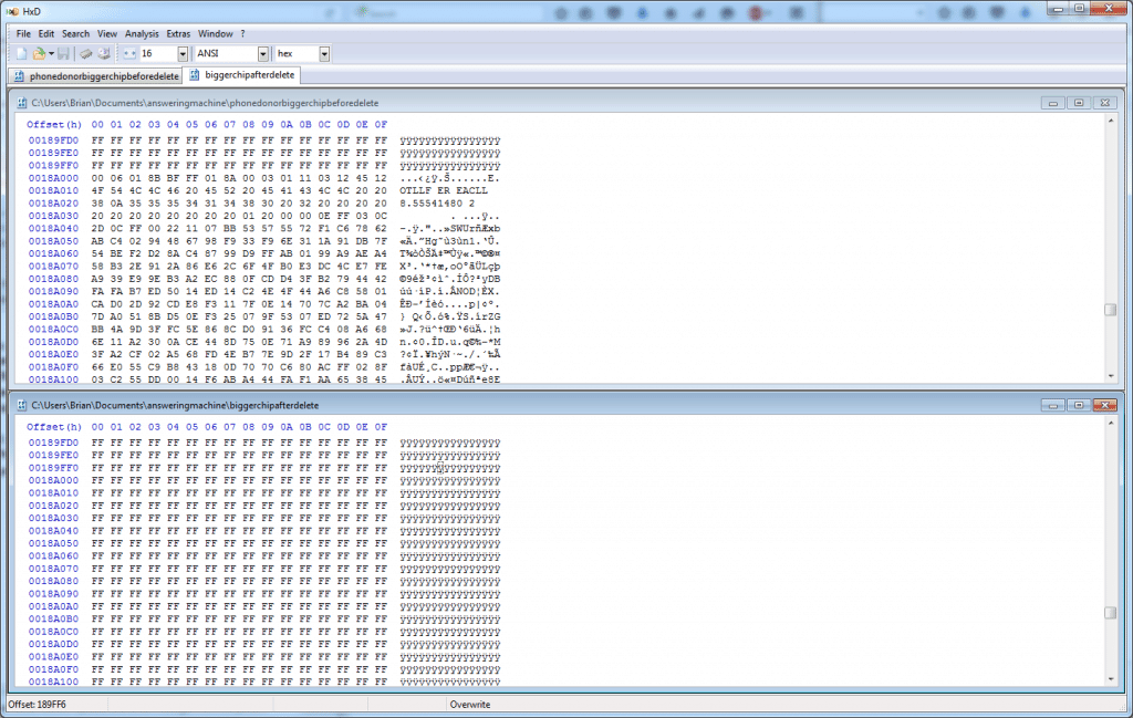 Panasonic - Hex Values 1