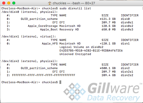 Investigating GUID partition table after High Sierra upgrade failed