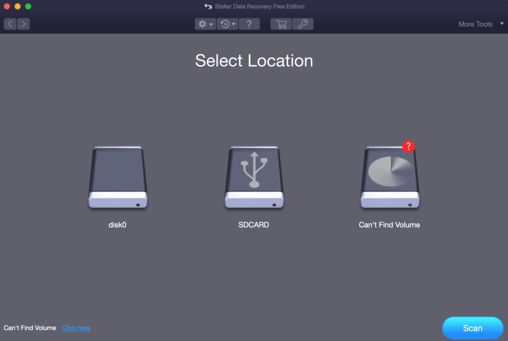 Stellar Mac Photo Recovery Select Location