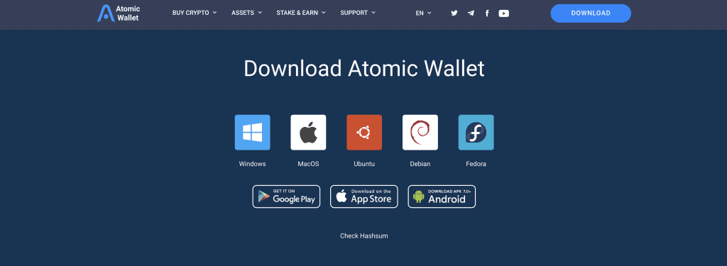 Download the Atomic Wallet App.