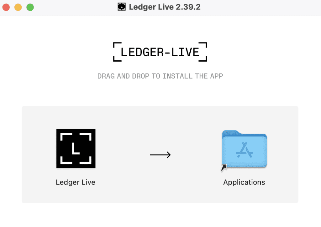 Install the Ledger Live app on a Mac computer