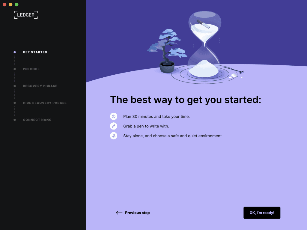 Get started setting up your Ledger 
