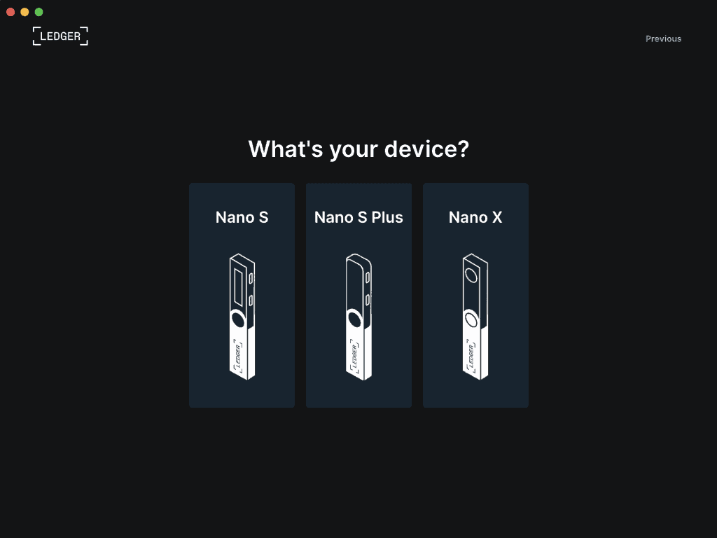 Select your Ledger device